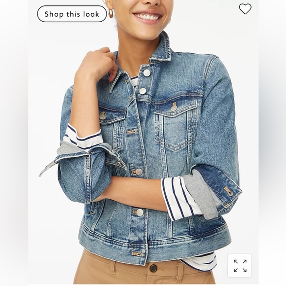 NWT J Crew Factory Classic Denim Jacket - Picture 1 of 12